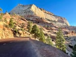 View of the sandstone from the road.