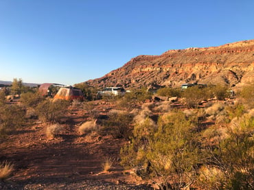 View of campsites.