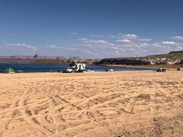 More camping on the beach.